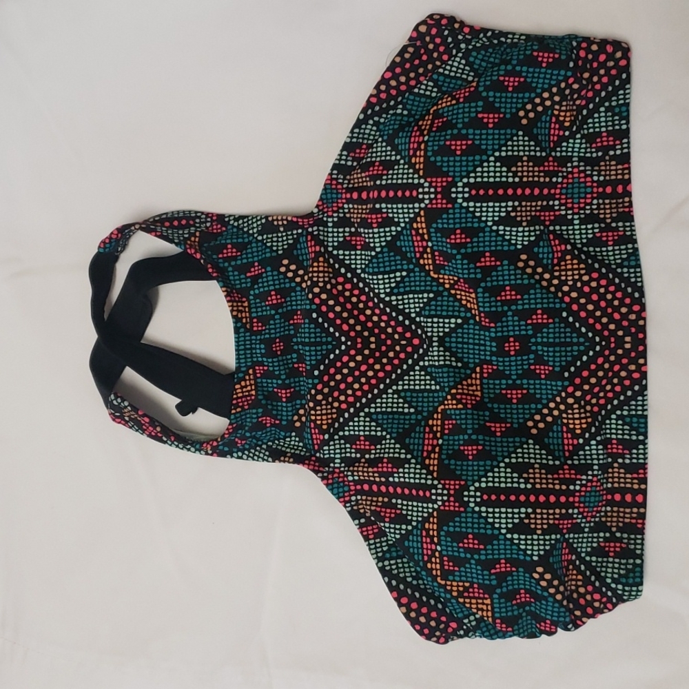 Racer Back Bikini Top with Tribal Print size Small Xhilaration from Target 🎯